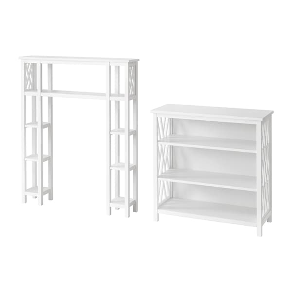 Alaterre Furniture Coventry Over Toilet Open Shelving Unit with Left and Right Side Shelves, Bath Storage Shelf ANCT746WH - main